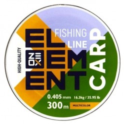 Волосінь для лову риби, ZEOX Element Carp Multicolor, 300м, перетин 0,405мм